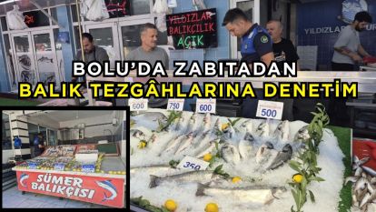 Bolu'da zabıtadan balık tezgâhlarına denetim