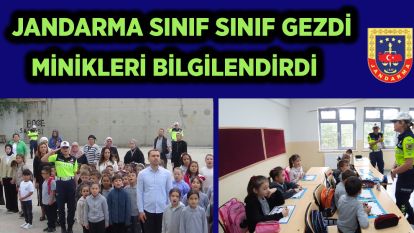 Jandarma sınıf sınıf gezdi, minikleri bilgilendirdi