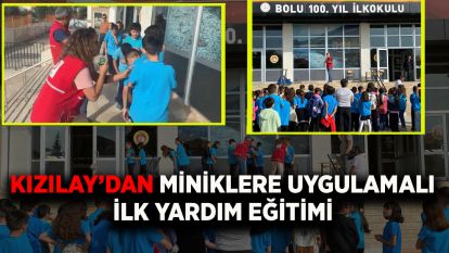 Kızılay'dan Miniklere Uygulamalı İlk Yardım Eğitimi