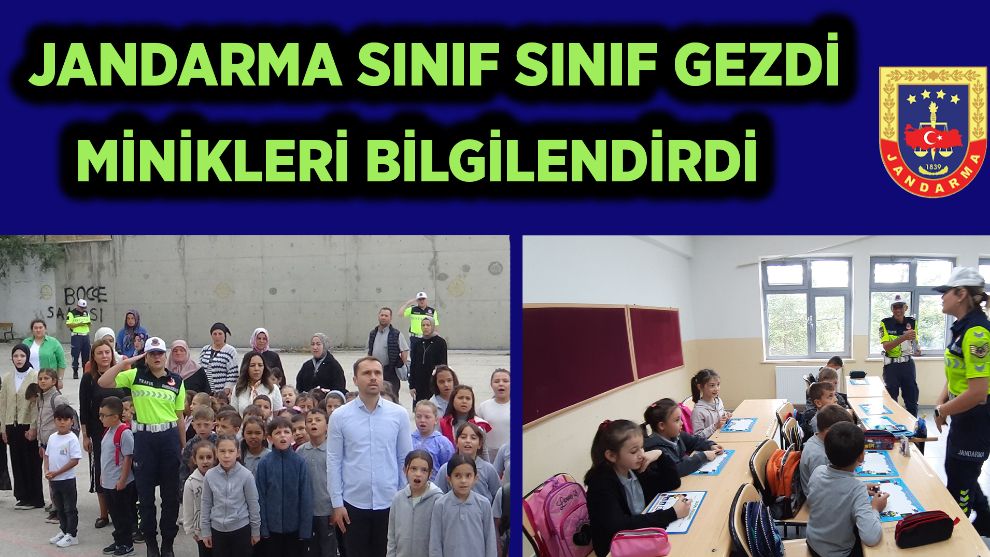Jandarma sınıf sınıf gezdi, minikleri bilgilendirdi