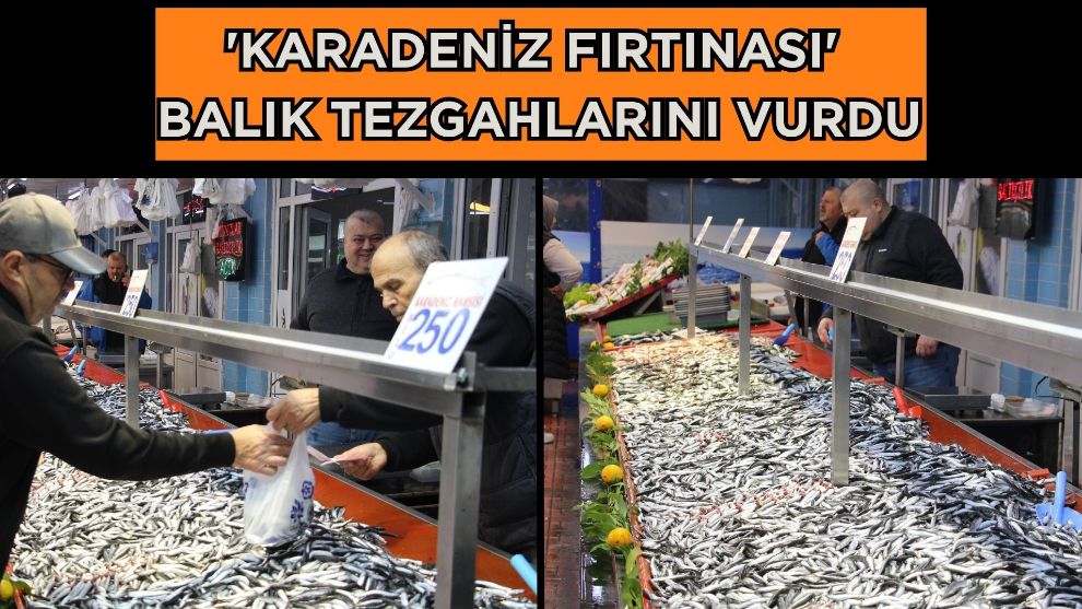 'Karadeniz fırtınası' balık tezgahlarını vurdu