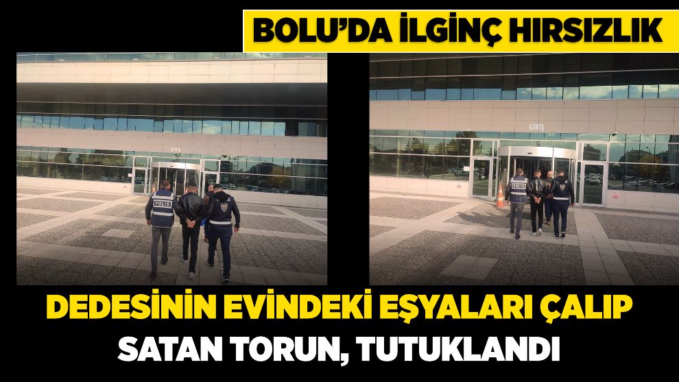 Bolu’da dedesinin evindeki eşyaları çalıp satan torun, tutuklandı