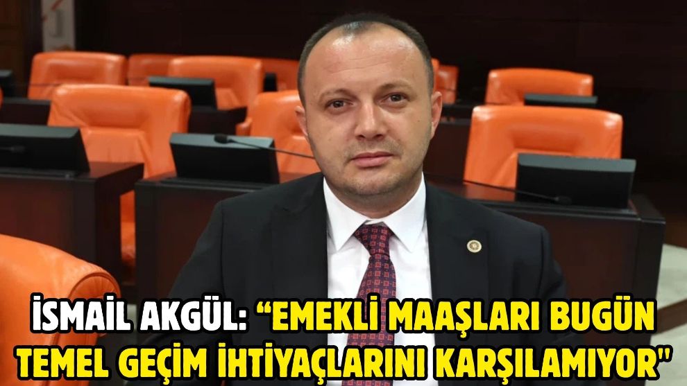İsmail Akgül: “Emekli maaşları bugün temel geçim ihtiyaçlarını karşılamıyor