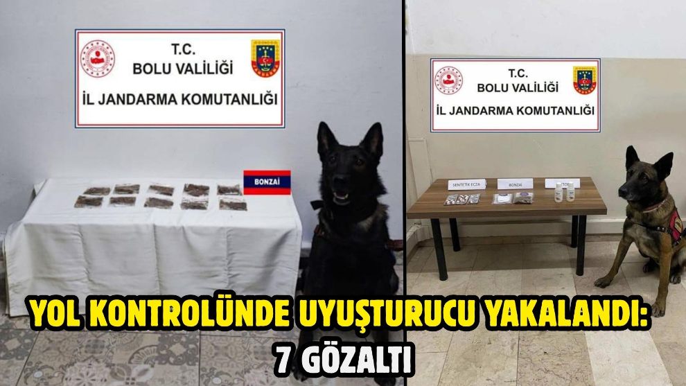Yol kontrolünde uyuşturucu yakalandı: 7 gözaltı