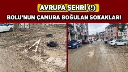 AVRUPA ŞEHRİ (!) BOLU'NUN ÇAMURA BOĞULAN SOKAKLARI