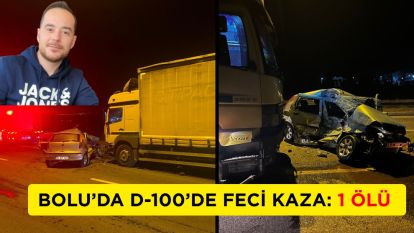 Bolu'da D-100'de feci kaza: 1 ölü