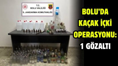 Bolu'da kaçak içki operasyonu: 1 gözaltı