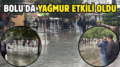 Bolu'da yağmur etkili oldu