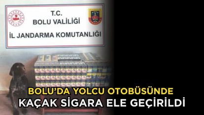 Bolu'da yolcu otobüsünde kaçak sigara ele geçirildi