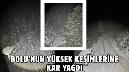 Bolu'nun yüksek kesimlerine kar yağdı