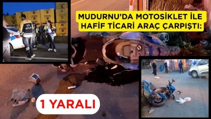 Mudurnu'da motosiklet ile hafif ticari araç çarpıştı: 1 yaralı