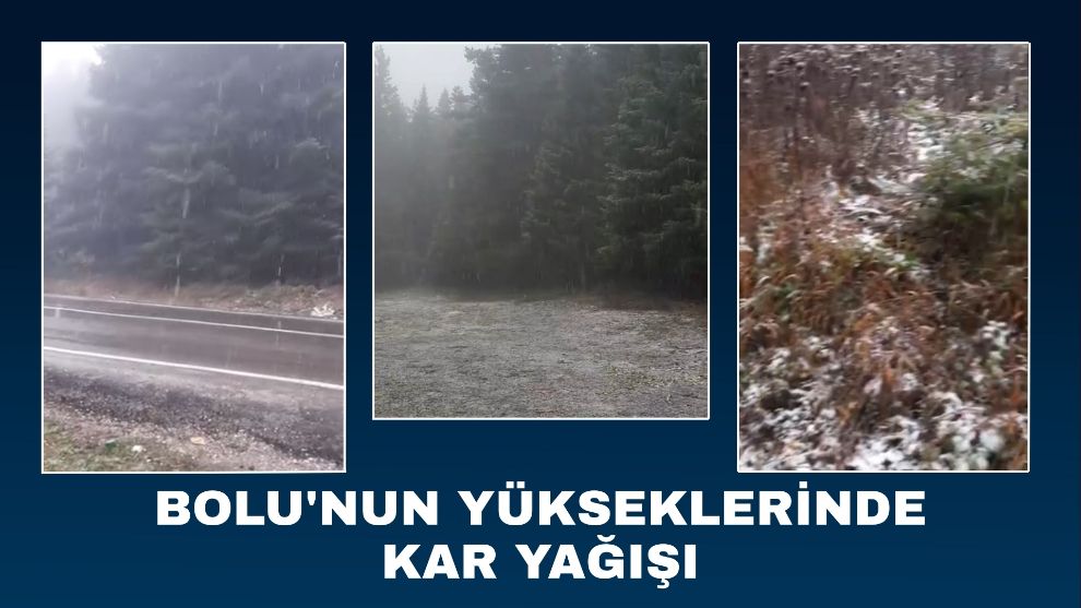 Bolu'nun yükseklerinde kar yağışı