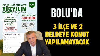 Başkan Güner, Bolu'daki 3 ilçede TOKİ projelerinin neden yapılmadığını anlattı