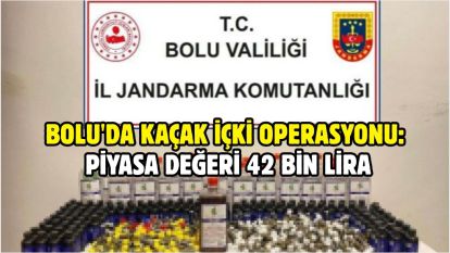 Bolu'da kaçak içki operasyonu: Piyasa değeri 42 bin lira