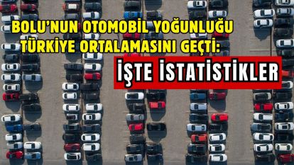 Bolu'nun otomobil yoğunluğu Türkiye ortalamasını geçti: İşte istatistikler