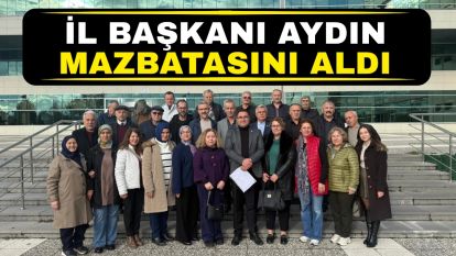 İl Başkanı Aydın mazbatasını aldı