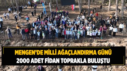 Mengen'de Milli Ağaçlandırma Günü: 2000 Adet Fidan Toprakla Buluştu