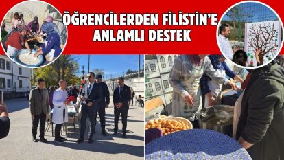 Öğrencilerden Filistin'e anlamlı destek