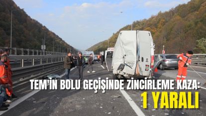 TEM'in Bolu geçişinde zincirleme kaza: 1 yaralı