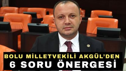 Bolu Milletvekili Akgül'den 6 Soru Önergesi
