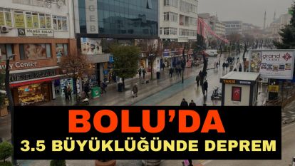 Bolu'da 3.5 büyüklüğünde deprem