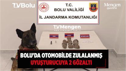 Bolu'da otomobilde zulalanmış uyuşturucuya 2 gözaltı