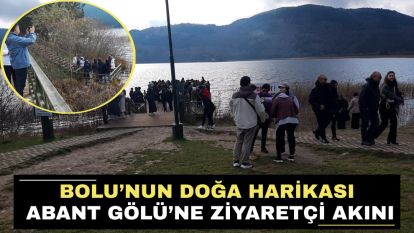 Bolu'nun doğa harikası Abant Gölü'ne ziyaretçi akını
