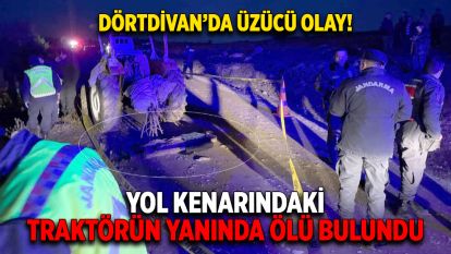 Dörtdivan'da traktörün arkasında bir kişi ölü bulundu