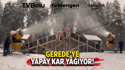Gerede'ye Yapay Kar Yağıyor!