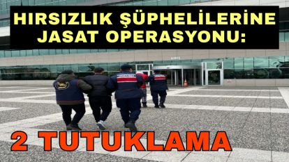 HIRSIZLIK ŞÜPHELİLERİNE JASAT OPERASYONU: 2 TUTUKLAMA