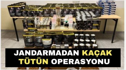 Jandarmadan kaçak tütün operasyonu