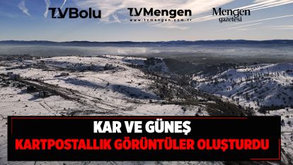 Kar ve güneş kartpostallık görüntüler oluşturdu