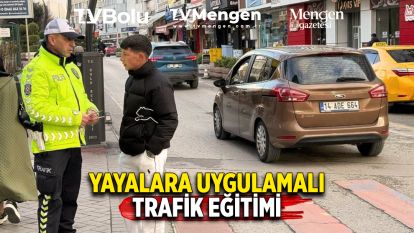 Yayalara uygulamalı trafik eğitimi