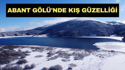 Abant Gölü'nde kış güzelliği