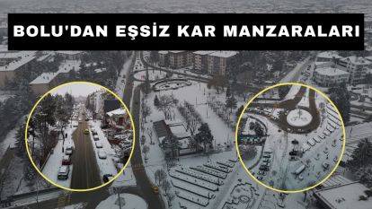 Bolu'dan eşsiz kar manzaraları