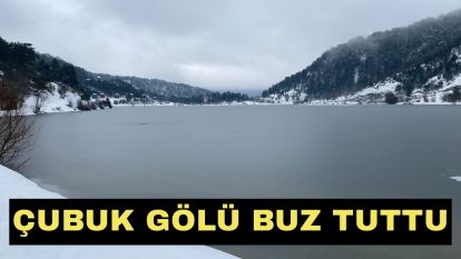 Çubuk gölü buz tuttu