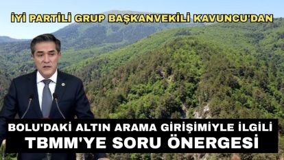 İYİ Partili Grup Başkanvekili Kavuncu'dan Bolu'daki Altın Arama Girişimiyle İlgili TBMM'ye Soru Önergesi