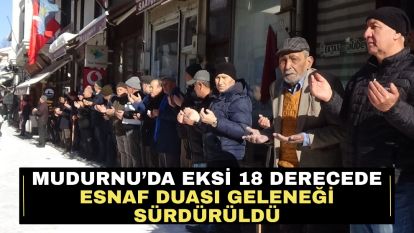 Mudurnu'da eksi 18 derecede esnaf duası geleneği sürdürüldü