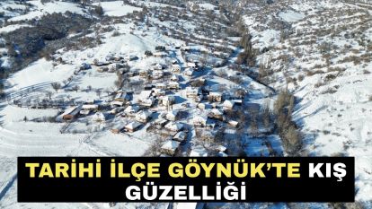 Tarihi ilçede kış güzelliği