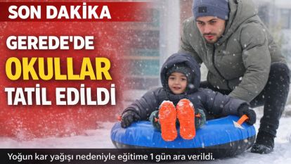 Bolu'da 1 ilçede okullar tatil edildi