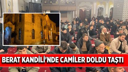Bolu'da Berat Kandili'nde camiler doldu taştı