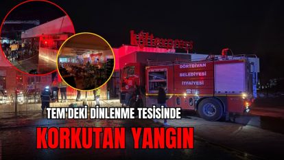 TEM'deki dinlenme tesisinde korkutan yangın