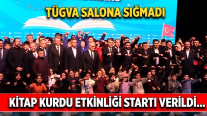 TÜGVA SALONA SIĞMADI... KİTAP KURDU ETKİNLİĞİ STARTI VERİLDİ...