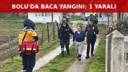 Bolu'da baca yangını: 1 yaralı