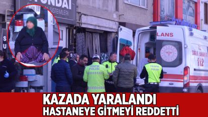 Kazada Yaralandı Hastaneye Gitmeyi Reddetti