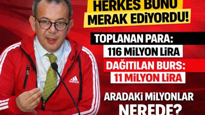 Tanju Özcan'ın “burs” iddiası tartışma yarattı: 116 milyon liranın 11 milyonu öğrencilere ulaştı