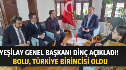 Yeşilay Genel Başkanı Dinç açıkladı! Bolu, Türkiye birincisi oldu