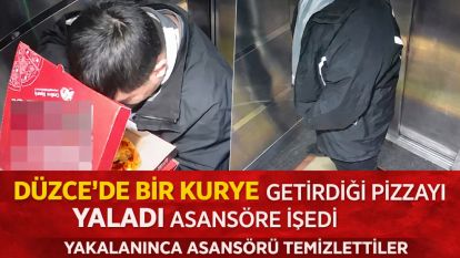 Asansöre tuvaletini yapan kuryeye asansörü temizlettiler
