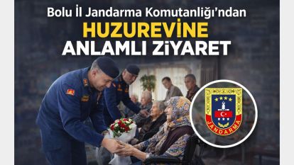 Bolu İl Jandarma Komutanlığından Huzurevine Anlamlı Ziyareti