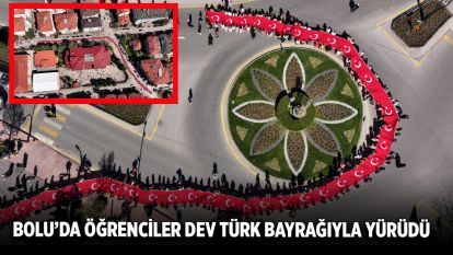 Bolu'da 200 Metrelik Dev Bayrakla Anlamlı Yürüyüş